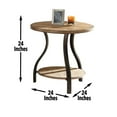 thumbnail image 4 of Steve Silver Denise Modern Rustic 24" Round End Table, Medium Oak, 4 of 5