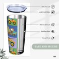 thumbnail image 6 of Kll Construction Machinery Stainless Steel Vacuum Insulated Coffee Cup 20 Oz Insulated Travel Mug Water Cup With Leak-Proof Straw Lid & Flip Lid,1 Metal Straws,1 Cleaning Brush, 6 of 8