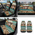thumbnail image 3 of HUIACONG Geometric Cow Print Car Interior Accessory Kit, with Car Seat Belt Pad Car Cup Coasters Steering Wheel Cover Car Cup Holder Coasters, 3 of 8