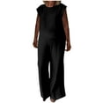 thumbnail image 2 of Wensltd Women's Summer Outfits Beach Vaction Wide Leg Pants Suit, 2 of 6