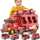 thumbnail image 3 of TEMI Juguetes para niños de 3 a 5 años, paquete de 7 vehículos de fricción para niños de 1 a 3 años, juguetes de camión portador para niños de 3, 4, 5, 6 años, regalos de cumpleaños de Navidad para ni, 3 of 4