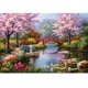 thumbnail image 1 of Kits de pintura de diamante 5D para manualidades, pintura pegada con diamantes, pintura de punto de cruz, bordado de diamantes de imitación, artesanía para decoración de la pared del hogar (30x40 cm)-Paisaje de primavera Sailing Electrónica, 1 of 5