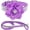 Purple-Style 2, variant on Mumup Rhinestone Bling Leather Dog Collar and Leash Set, Cute Dazzling Sparkling Soft Velvet Dog Cat Collar Crystal Diamond Puppy Collar