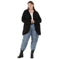 thumbnail image 2 of No Boundaries Hooded Cocoon Cardigan, Midweight, Women's & Women's Plus, 2 of 5