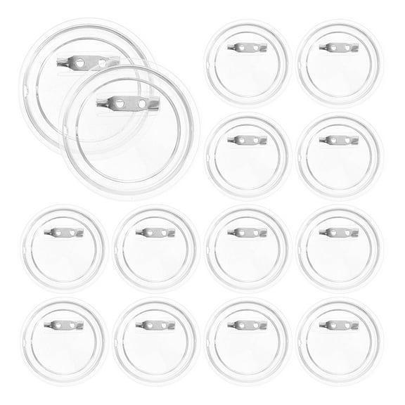 WHAMVOX Create Your Own Buttons with Clear Acrylic DIY Pin Making Kit for Crafts at Home Round 25pcs