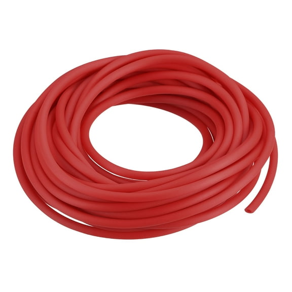 Rubber Cord Tube 16ft 1/8" Dia 1/16" Hole Red Hollow Tubing for DIY Craft Making
