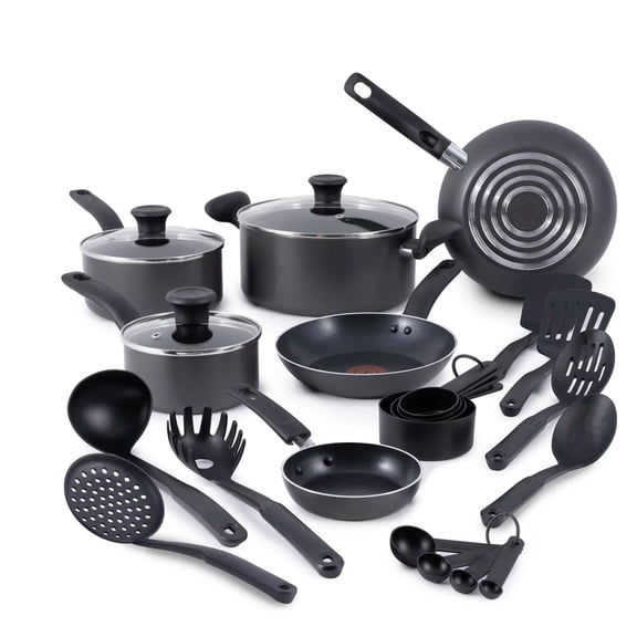 T-Fal Initiatives Aluminum Nonstick 18 PC Cookware Set
