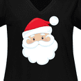 thumbnail image 4 of Inktastic Santa Claus, Smiling Santa, Red Hat, White Beard Women's Plus Size V-Neck T-Shirt, 4 of 5