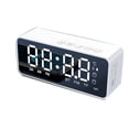 thumbnail image 1 of Reloj digital portátil con altavoz para dormitorio y oficina, mini despertador con espejo blanco, 1 of 8