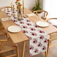 thumbnail image 3 of Table Runner 70 Inches Long for Kitchen Dining, Pink Spring Floral Dresser Scarf Farmhouse, Dining Table Decorations for Wedding/Parties, Farmhouse Flowers Modern Art 13 x 70 In, 3 of 8