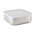 thumbnail image 4 of Tramontina 3-Piece Stainless Steel Square Container Set with Frosted Lid, Dishwasher Safe, 4 of 5