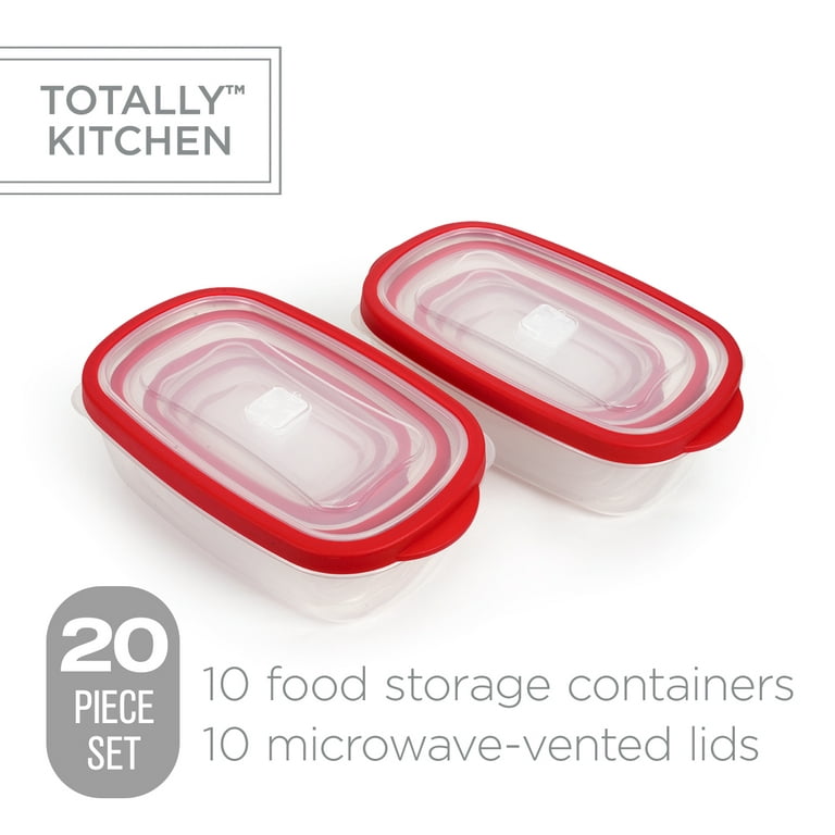 Rubbermaid 16-Piece Food Storage Containers with Lids and Steam Vents,  Microwave and Dishwasher Safe, Red