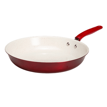 Tasty Clean Ceramic 12in Non-Stick Fry Pan, Red
