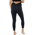 thumbnail image 4 of Ingrid & Isabel Basics Maternity 7/8 Active Legging with Crossover Panel, Black/Black, 2 Pack, 4 of 7