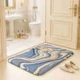 thumbnail image 6 of Roiihwy Bath Mat, Ultra Absorbent Quick Dry Bathroom Floor Mats-Rubber Non-Slip Thin Bathroom Rug Fit Under Door, Faux Suede Surface Shower Rug for Bathtub, Sink, Shower Room, 6 of 6