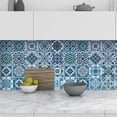 thumbnail image 4 of 24Pcs Peel and Stick Tile Stickers, 6"x6" Bathroom & Kitchen Backsplash Tile Decals Waterproof Self-Adhesive Square Vinyl Wall Decals Mandala Style Wall Decor, 4 of 8