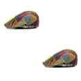 thumbnail image 1 of Guardurnaity Hombres Color Cap Sombrero Boina Sombrero Ajustable Flat Top Boina Gorra Amarillo 2piezas Guardurnaity CBP076264, 1 of 6