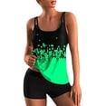 thumbnail image 1 of Sunloudy 2 piezas de traje de baño de verano para mujer, camisetas sin mangas acolchadas con tiras florales + traje de baño corto de color sólido para niñas, 6 colores Sunloudy  S M L XL XXL XXXL, 1 of 8