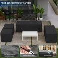 thumbnail image 6 of ELPOSUN  Aluminum Patio Furniture Set, Metal Patio Furniture Outdoor Couch, Aluminum Patio Chairs, 6 of 8