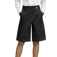 thumbnail image 2 of Women Y2k Wide Leg Jean Shorts Denim Bermuda Grunge Shorts Summer Loose Fit Low Rise Jorts 2026 Black S, 2 of 4