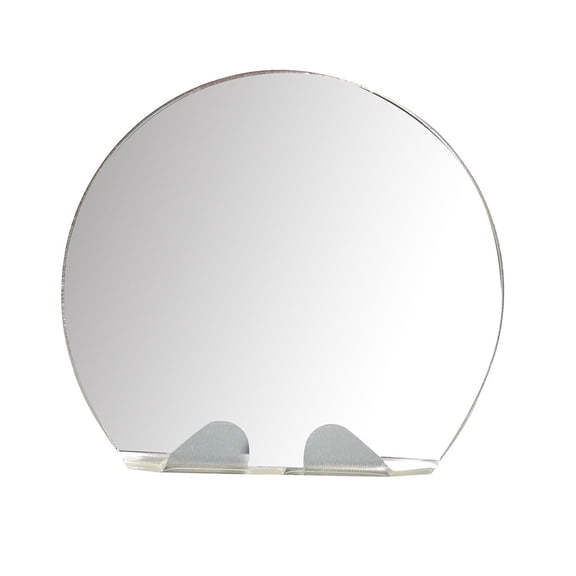 JHyouerji Round Shower Mirror,6x5 Inch Shatterproof Travel Makeup Mirror with Suction Cups, Wall Mount Vanity Mirror for Bathroom Home