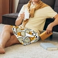 thumbnail image 6 of Kdxio Giraffes Head Print Mens Sleep Shorts Bottoms Soft Comfy Pajama Wear Pants with Drawstring Pockets, 6 of 7