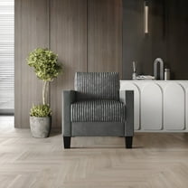 Castle Place Contemporary Corduroy Velvet Chair, Grey