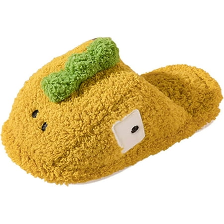 

QWZNDZGR Baby Girl Boy Slippers Infant Furry House Slipper Winter Slippers Socks Soft Sole Stay On Shoes Outdoor Walking Shoes