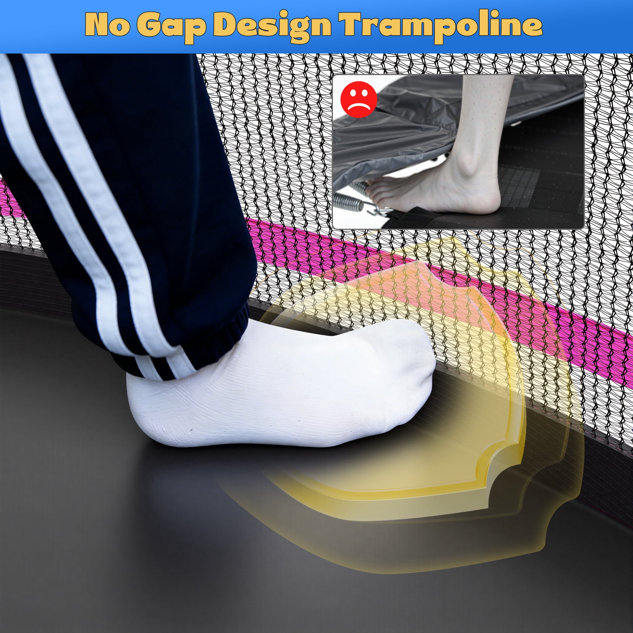 Trampoline for Kids and Adults, Segmart 10Ft Trampoline with Basketball Hoop & Enclosure Net