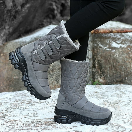 

Big Clearance! Juebong High-top Snow Boots Women s Fashion Warm Cotton Shoes Casual Mid-tube Boots