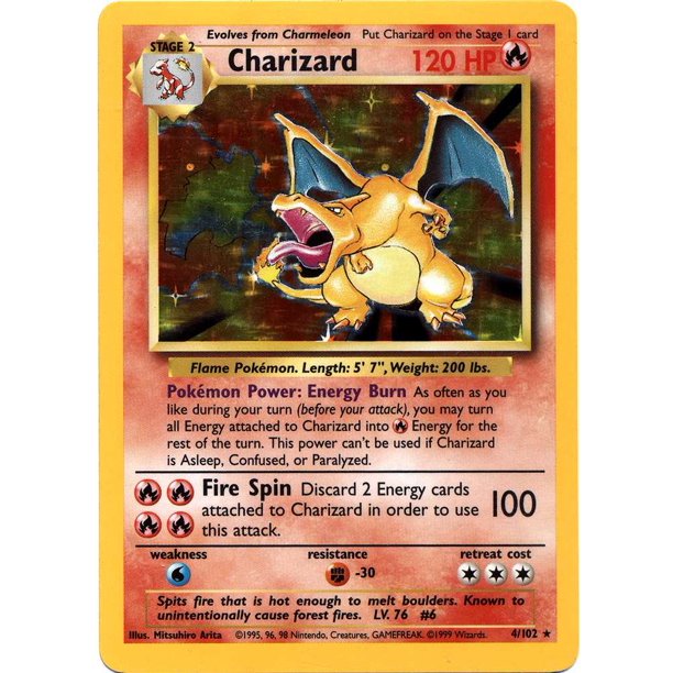 Pokemon Base Set Charizard 4 Walmart Com Walmart Com