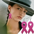 thumbnail image 2 of SUSHANG Earrings Breast Women'S Health Awareness Ribbon Leather Earrings Earrings Earrings Bowknot Earrings, 2 of 9