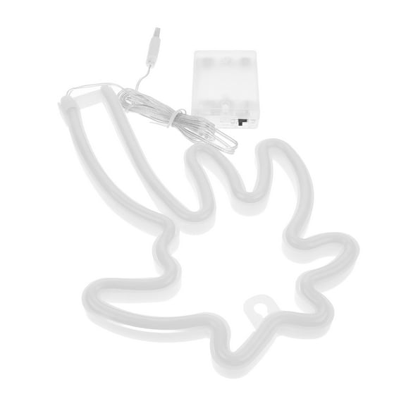 MLINS Palm Tree Shape Neon Light for Decor USB and Battery Operated Plastic Lamp Warm White 24.5 x 12.5 x 5 cm