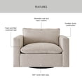 thumbnail image 3 of Better Homes and Gardens Weston Cloud Swivel Accent Chair, Wheat, 3 of 9