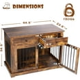 thumbnail image 6 of Vitesse 44 inch Large Dog Crate Furniture, Wooden Dog Kennel End Table with Storage Drawers, Decorative Pet Crates Dog House Indoor for Dogs, 6 of 6