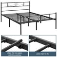 thumbnail image 6 of Renwick Jocelyn Modern Scroll Metal Platform Queen Bed, All Ages, Black, 6 of 9
