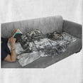thumbnail image 6 of City Soft Flannel Fleece Blanket, Vintage Aged Drawing of Falkland Palace Scotland UK Nostalgic Times Print, Cozy Plush for Indoor and Outdoor Use, 70" x 90", Charcoal Grey and White, by Ambesonne, 6 of 6