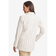 thumbnail image 2 of Jessica London Women's Plus Size Casual Long Sleeve Linen Blazer Jacket with Pockets, 2 of 6