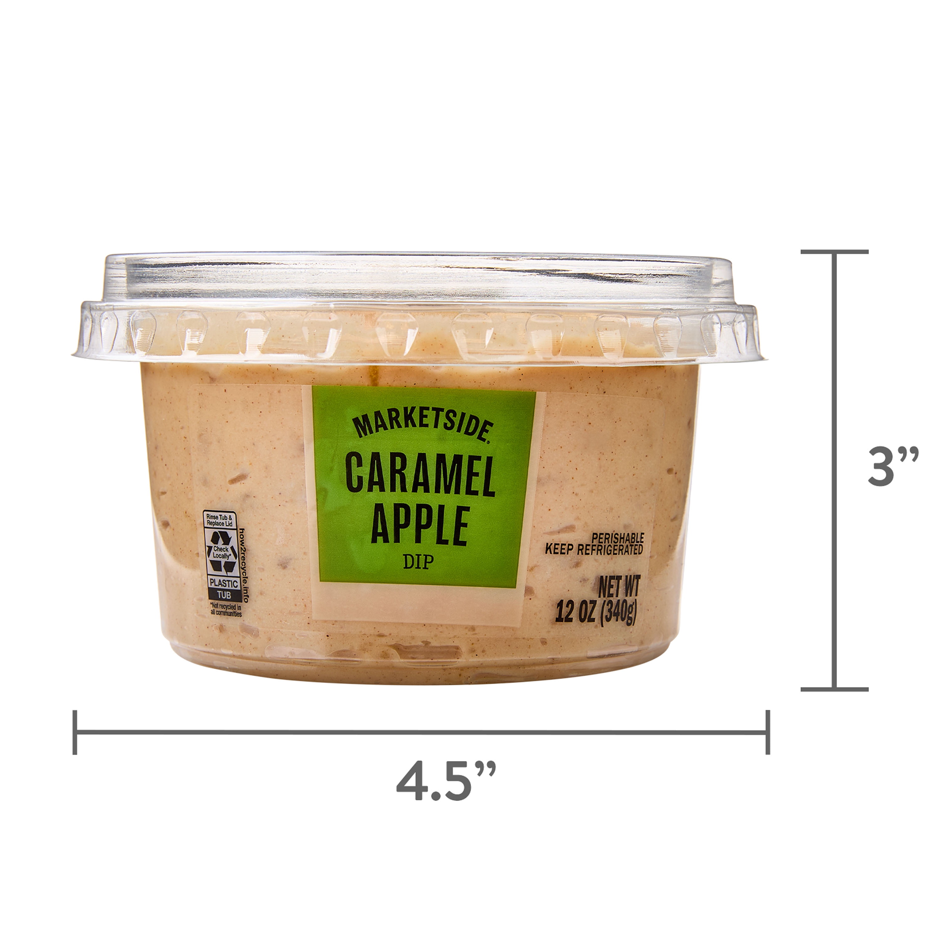 Marketside Caramel Apple Dip, 12 oz Tub, Refrigerated, Contains Milk