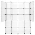 thumbnail image 4 of Tcbosik 20-Cube Modular Closet Organizer with Hanging Rod, Stackable Plastic Cube Storage Shelves, DIY Wardrobe Cabinet for Bedroom, Entryway & Playroom (Semi-Transparent White), 4 of 5