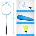 thumbnail image 2 of 8 Pack Badminton Rackets Set Including Badminton Racquets, Nylon Shuttlecocks and Carry Bag for Outdoor Backyard Games Beginners, 2 of 6