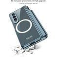 thumbnail image 6 of case for Samsung Galaxy Z Fold 4 Case with Hinge & Screen Protector Support Wireless Charger with Kickstand & Pen Holder Adapts to Vehicle Bracket Galaxy Z Fold4 Magnetic Case, Green, 6 of 10