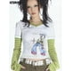 thumbnail image 2 of KOSAHIKI-Camiseta de manga larga con parche falso de dos piezas para mujer, camiseta gráfica Harajuku Y2k, Tops de estética Egirl, camiseta fina de verano gótica, 2 of 4