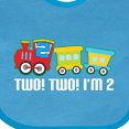 thumbnail image 4 of Inktastic 2nd Birthday Two Two Train Boys Baby Bib, 4 of 4