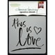 Donna Downey Signature Pochoirs 8.5 "X8.5"-Ce Qui Est l'Amour – image 1 sur 1