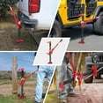 thumbnail image 5 of 33" High Lift Farm Jack, 3-Ton Heavy-Duty High-Lift Jack with 6600LB Capacity, Multi-Purpose Ratcheting Jack for ATV, Truck, Tractor & Off-Road Vehicles Accessories (Red), 5 of 7