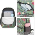thumbnail image 4 of Pioneer Flower Floral Print Pattern 17" School Backpacks for Teens,Waterproof Oxford Fabric,S-Shape Padded Straps for School,Travel,Hiking,Camping, 4 of 5