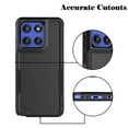 thumbnail image 6 of For Moto G Stylus 5G 2025 Case, Rugged Phone Case for Motorola Moto G Stylus 5G 2025, Njjex Shockproof Protection Heavy Duty Armor Hard Plastic & Rubber 2-in-1 Bumper Cover - Black, 6 of 7