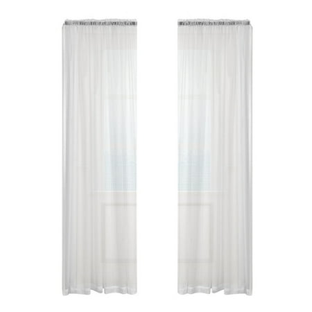 Transparent Window Curtain Sheer Window Voile Curtains Sheer Curtain for Home Bedroom Living Room - 200x100cm (White)