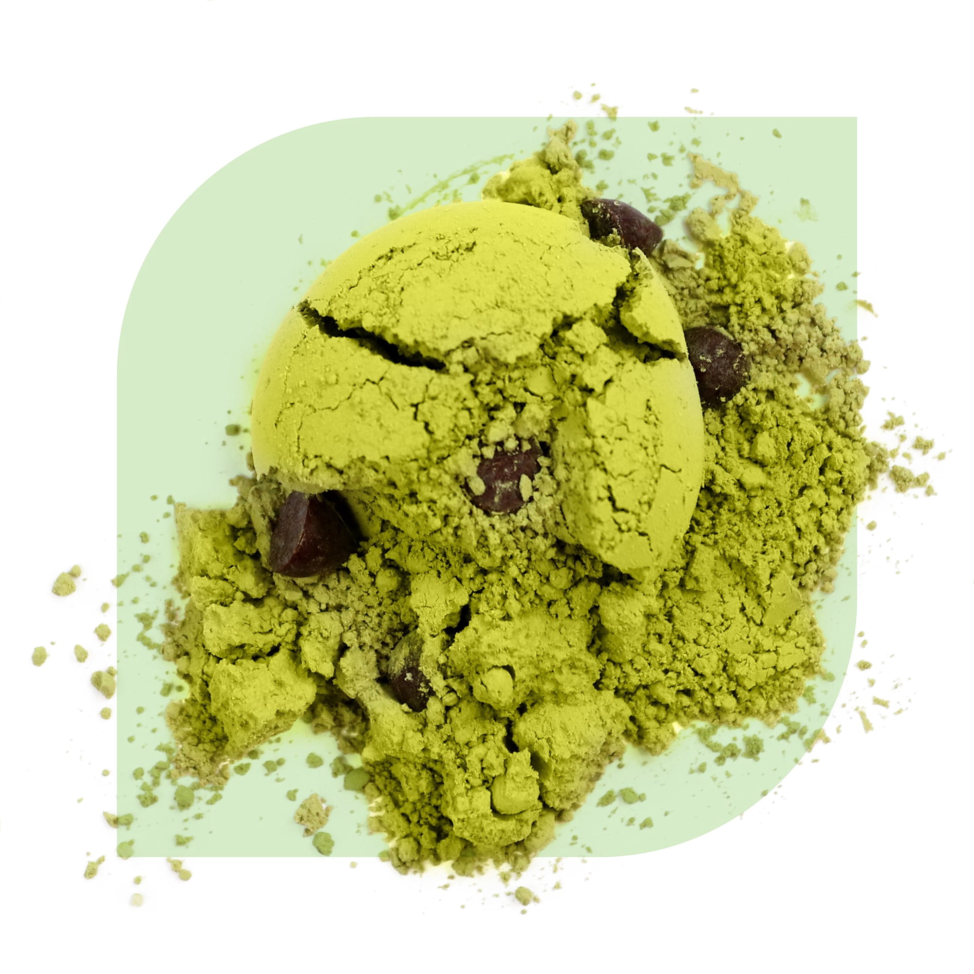 Sipology: Matcha - Sweet Chocolate Chip Cake - 3.53oz/100g Bag - Powder Drink Mix, 62.5 Servings, Japanese Matcha, Hot Or Cold, 5 Cal, Energy Boost